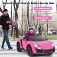 thumbnail image 5 of Infans 12V Kids Ride On Car 2.4G RC Electric Vehicle w/ Lights MP3 Openable Doors Pink, 5 of 7