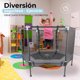 thumbnail image 3 of Trampolin para niños con Postes Acolchonados y Red de Seguridad Trampolin Infantil Seguro Gris Gaon, 3 of 5