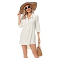 thumbnail image 5 of Deago Women's Swimsuit Coverups Chiffon Bikini Swimwear Bathing Suit Beach Cover Up Dress Shirt (White, XL), 5 of 12