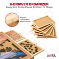 thumbnail image 3 of Jumbl 1500-Piece Puzzle Board with Drawers, Foldable Legs & Cover - Wooden Jigsaw Puzzle Table, 3 of 10