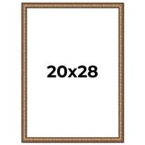 20x28 Frame Gold Real Wood Picture Frame Width 1.25 inches | Interior Frame Depth 0.5 inches |