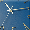 thumbnail image 5 of Reloj de pared silencioso que no hace tictac, reloj de decoración de estilo moderno para el hogar, oficina, escuela, cocina, dormitorio, sala de estar (azul), 5 of 5