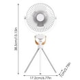 thumbnail image 3 of Outdoor Portable Ceiling Fan with Tripod Stand Multifunctional Charging Hanging Large Capacity Battery Camping Device for Air Circulation, 3 of 6