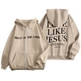 thumbnail image 2 of Jesus Loves You Christian Hoodies for Women Religious Faith Oversized Zip up Sweatshirt Bible Verse Inspirational Pullover Fall Y2K Tops Beige L, 2 of 7