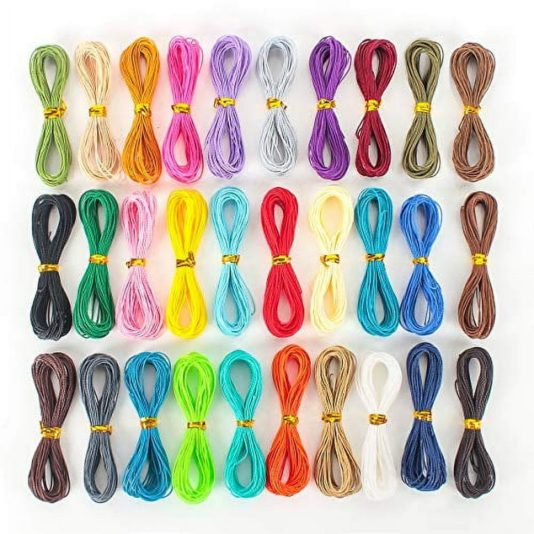35 Colors 1mm Waxed Polyester Cord Bracelet Cord Wax Coated String for  Bracelets Waxed Thread for Jewelry Making Waxed String for Bracelet  Making10m for Each Color