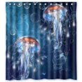 thumbnail image 1 of ABPHQTO Cortina de ducha con diseño de medusas Cortina de ducha impermeable 160x180 cm, 1 of 2