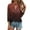 Hot Pink, variant on Women's T-Shirts Blouses Quarter Sleeve V Neck Button Front Loose Fit Solid Color Top