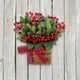 thumbnail image 4 of Guirnaldas navideñas, cesta de flores de frutos rojos de simulación navideña para colgar en la pared, cesta de enredaderas de flores de simulación para el hogar, decoración navideña para colgar en la, 4 of 9
