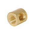 thumbnail image 2 of B&P Lamp® 2-Way Brass Arm Back, All Holes Tapped 1/4IP, 7/8 Inch Height by 7/8 Inch Diameter, Unfinished, 2 of 3