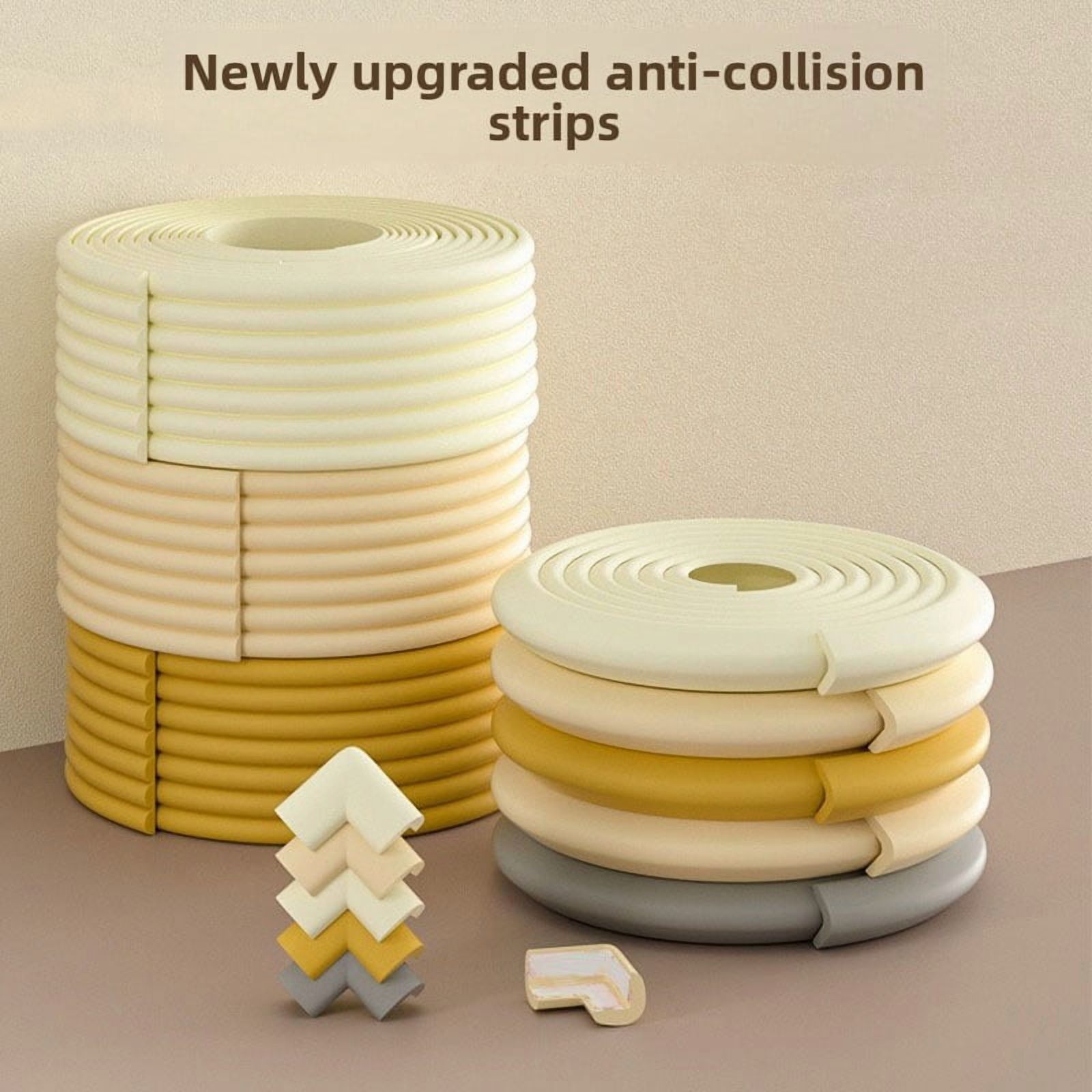 2m edge and corner protection anti-collision strips, L-shaped and W-shaped, waterproof and anti-fouling, elastic and soft, caring for the health of the baby, suitable for table corners, windows, corn