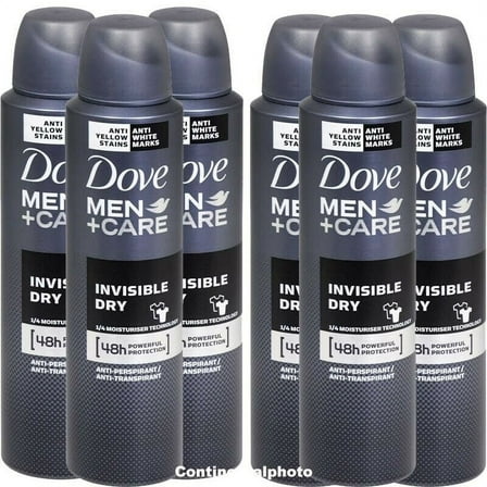 6 Cans of Dove Men Care Invisible Dry 150ml Anti-Perspirant Anti-Transpirant Spray