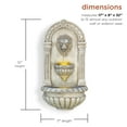 thumbnail image 4 of Alpine Corporation Lion Head Wall Fountain w/ LED Lights, 32 Inch Tall, 4 of 13