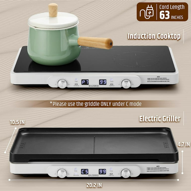  Portable Induction Cooktop 2 Burner with Removable