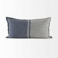 thumbnail image 2 of Gray and Blue Color Block Lumbar Pillow Cover, 2 of 3