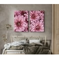 thumbnail image 2 of PixonSign Canvas Print Wall Art Set Extreme View of Pink Dahlias Botanical Bouquet Photography Realism Romantics Portrait Colorful Multicolor Ultra for Living Room, Bedroom, Office - 16"x24"x2, 2 of 5