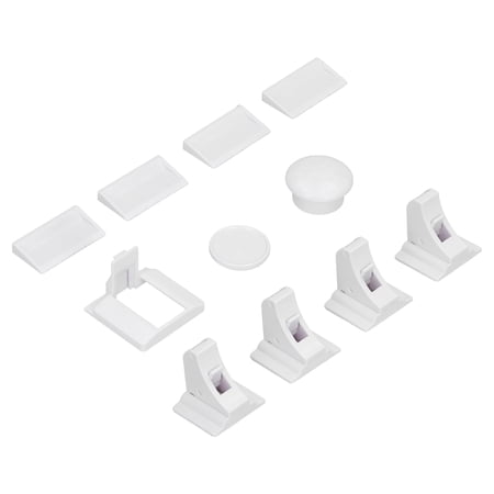 NFTIGB Magnetic Concealed Drawer Lock 4-Pack, Multifunctional Child Safety Lock for Home Door Cabinet, Invisible Baby Proofing Easy Installation Kit with Key