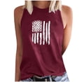 thumbnail image 2 of Wycnly Tank Top for Women Womens Summer Tops Comfy Loose Independence Day 4th of July Patriotic Tank Tops Casual US Flag Print Sleeveless Shirt Girls Sleeveless Shirt, 2 of 5