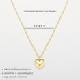 thumbnail image 7 of Turandoss 14K Gold Plated Dainty Heart Pendant Necklace for Women Girls Cute Love Chunky Choker Adjustable Chain Jewelry Trend Birthday Gifts for Women, 7 of 7