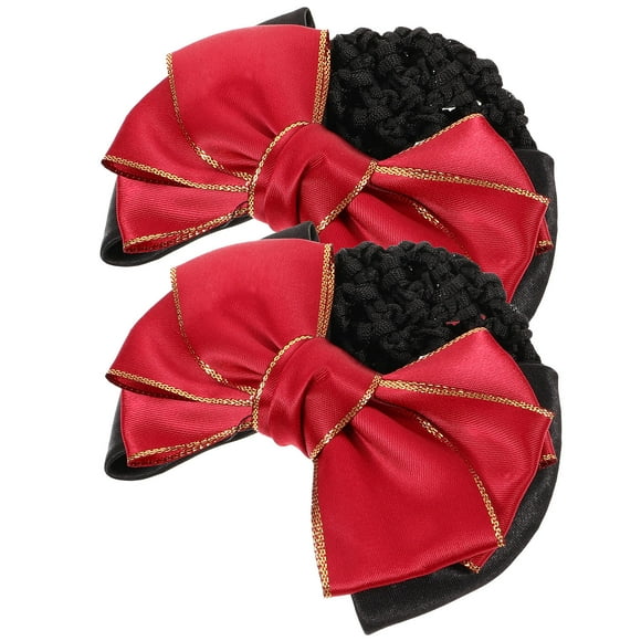 Minkissy 2Pcs Hairnet with Bows Classy Hair Snoods for Company Employees Work