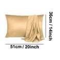 thumbnail image 6 of PiccoCasa 2 Pack Soft Silky Satin Envelope Pillowcases, Queen Caramel, 6 of 8