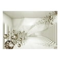 thumbnail image 2 of Tiptophomedecor Peel and Stick 3D Illusion Wallpaper Wall Mural - Diamond Corridor Beige - Removable Wall Decals, 2 of 4