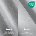 thumbnail image 4 of Sleep Zone 100% Blackout Curtains for Bedroom Full Light Blocking Curtains, Two-Sided Reversible Window Curtain for Living Room 2 Panels, 52" x 84" Gray, 4 of 8