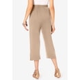 thumbnail image 2 of Roaman's Women's Plus Size Soft Knit Relaxed Pull-On Capri Pant, 2 of 6