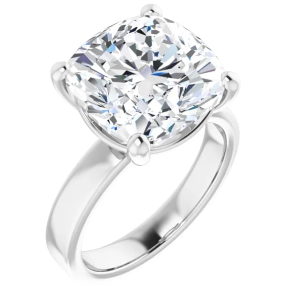 4 Carat Cushion Lab Grown Diamond Engagement Ring