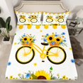 thumbnail image 2 of Homewish Floral Sunflowers 4pcs Bed Sheets For Boys Girls,Chic Flowers King Sheets,Spring Garden Super Cozy Sheet Set,Luxury Bedroom Decor, 2 of 7