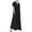 Navy, variant on Women's Summer Cotton Linen Dresses Short Sleeve Tunic Shirt Dress Casual Loose Midi Dresses 2023 Summer Boho High Waist Beach Long Dresses