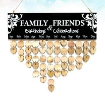 Toyvian DIY Plastic Family Friends Calendar Birthday Reminder Board for Home Use Multi Color 12 Month Size