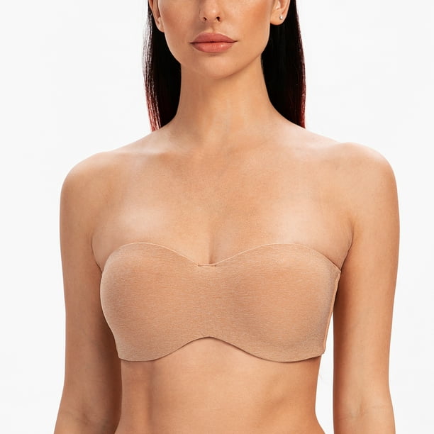 MELENECA Women's Strapless Bras for Large Bust Minimizer Unlined