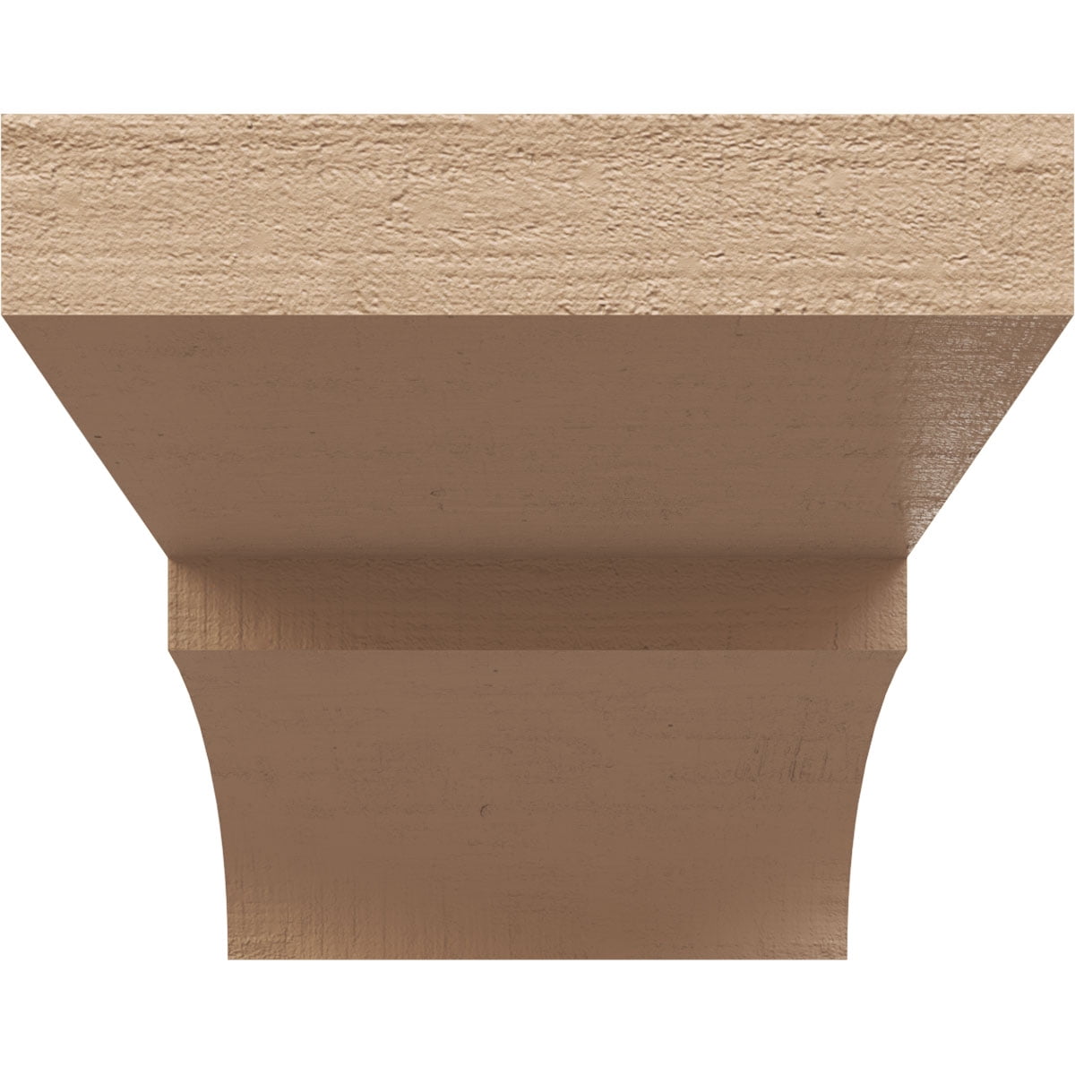 4"W x 8"D x 4"H Wide Monterey Rough Cedar Woodgrain TimberThane Corbel, Primed Tan