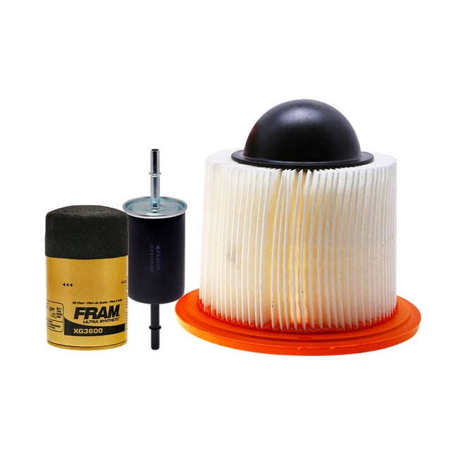 Kit De Filtro de Aire, Filtro de Aceite Sintético y Filtro de Combustible 3 PIEZAS Compatible con Ford E-250 Econoline V6 4.2L DE 2001 A 2002