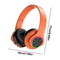 thumbnail image 3 of CXALSSY X3 Active Noise Cancelling Headphones, Over-Ear Headphones with Mic for Kids/Adults/Teen/School/TV, Orange, 3 of 6
