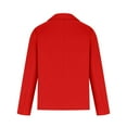 thumbnail image 4 of Chuancc Blazers for Women Women'S Casual Solid Color Suit Jacket Lapel Keep Warm and Slim Loose Long Sleeve Fashion Cardigan Coat Fall Outfits for Women 2024 Tops for Women Trendy Red 2Xl, 4 of 6
