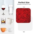 thumbnail image 6 of Rateoe Red Rose Drawing Drink Coasters Set of 4 Leather Coasters Spill Protection for Table Desk,Durable and Non Slip Leather Coaster ,4 Inches Drink Mats-Square, 6 of 6