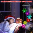 thumbnail image 4 of Christmas Snowflake Wind Chime Pendant, LED Light Sensor Outdoor Decoration, Colorful Holiday Wind Chime, for Garden, Patio, 70 cm, 4 of 8
