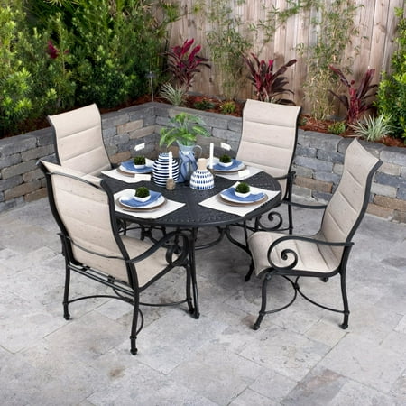 elysian sunbrella padded sling lakeview patio dining inch piece round table outdoor designs dialog displays option button additional opens zoom