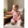 thumbnail image 4 of RUINIXCW Baby Girl Outfit, Long Sleeve Romper with Floral Overall Pants Fall Outfit Clothing Set, 4 of 9