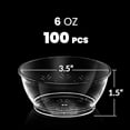 thumbnail image 3 of JoyServe Clear Mini Plastic Bowls - (Bulk 100 Pack) 6 Oz Disposable Premium Hard Plastic Dessert Bowls for Serving, Weddings, Catering, Parties, Salsa, Home or Event Party Supplies, 3 of 7
