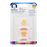 Gerber First Essentials Soft Center Pacifiers, 0-6 Months, 2 Counts ...