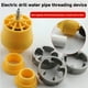 thumbnail image 5 of Kit de roscado para tubos de perforación, herramienta para roscar tubos de PVC con 3 matrices, agarre antideslizante y peso ligero para un manejo fácil, ideal para plomería profesional y, 5 of 9