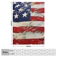 thumbnail image 4 of PRATYUS America Flag 4th of July Patriotic Flannel Blanket for Bed for All Seasons Soft Plush Blankets 60x80in, 4 of 6