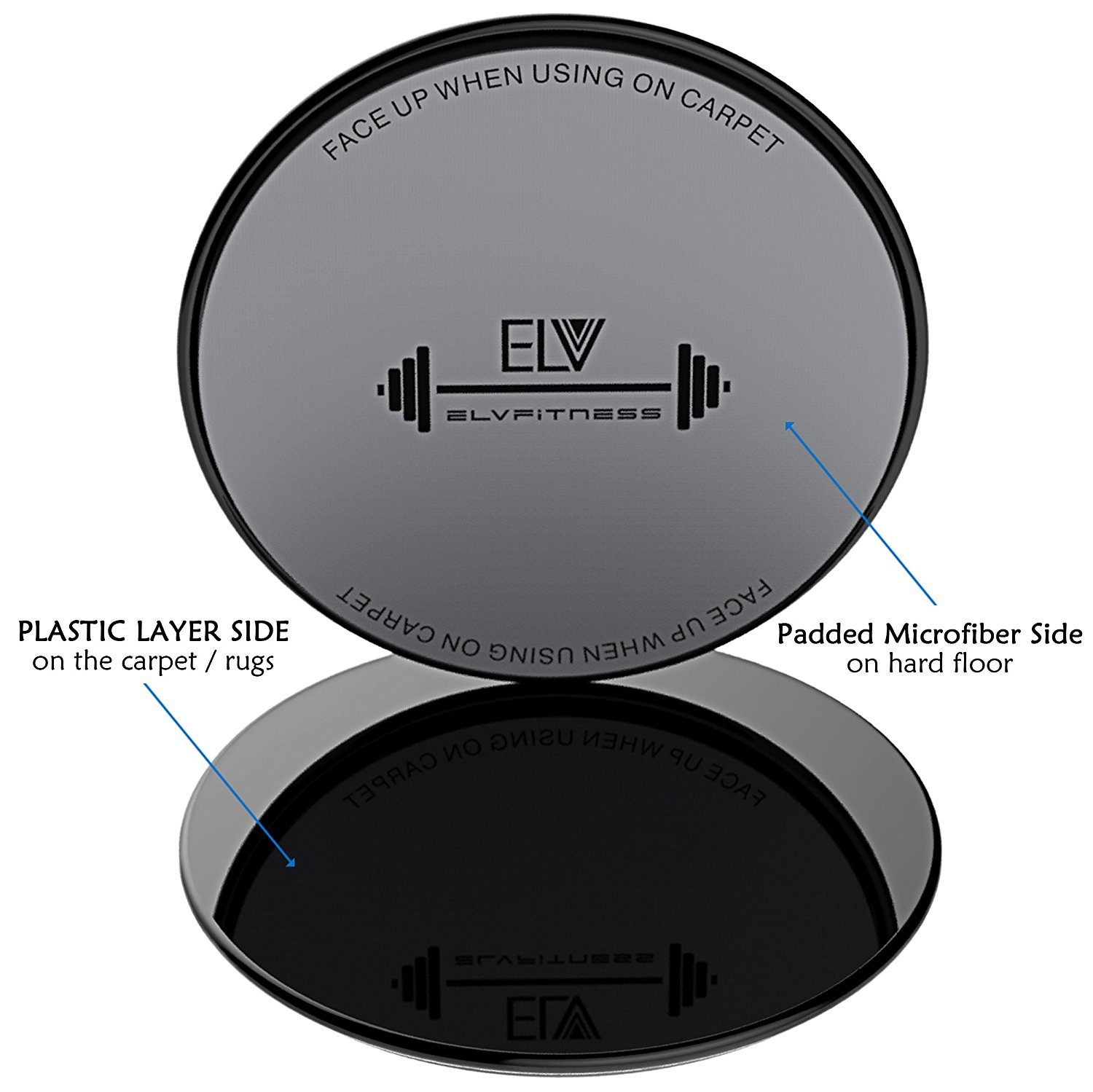 ELV Rubber Exercise Band Fitness Set with Sliders |5 Bands + 2 Discs| - image 4 of 7