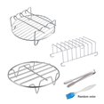 thumbnail image 1 of Soporte de Metal para parrilla, estante para freidora de aire de calidad alimentaria, acero inoxidable de doble capa, 3 uds., 1 of 5