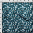 thumbnail image 4 of oneOone Rayon Teal Blue Fabric Beach Hawai Quilting Supplies Print Sewing Fabric By The Yard 56 Inch Wide, 4 of 4