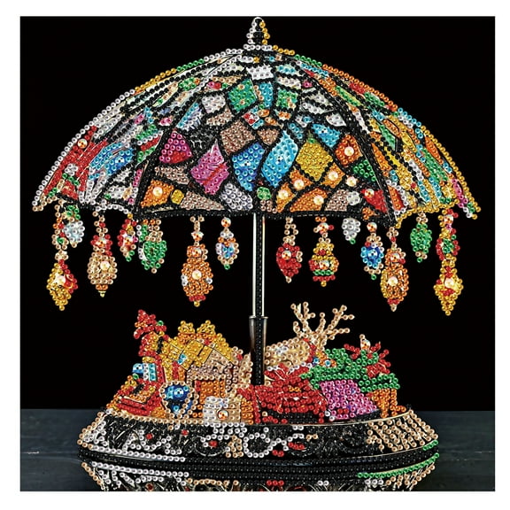 5D DIY Diamond Painting Kit Colourful Lantern Christmas Special Shapes Creative Diamond Artwork Suitable for Home and Office Decorations, Festive Gifts