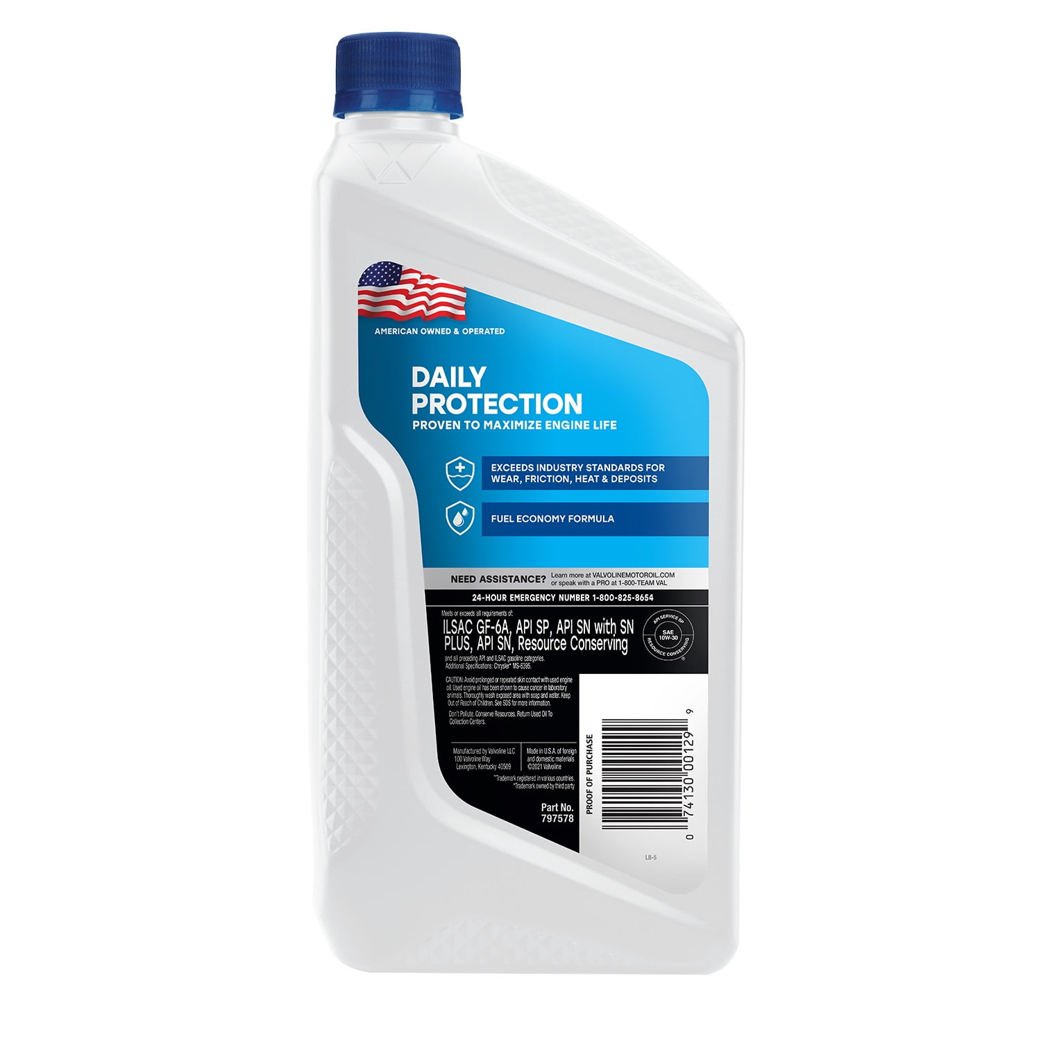 Valvoline Daily Protection 10W-30 Conventional Motor Oil 1 QT, Case of 6 - 1