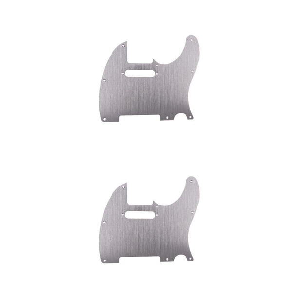 Inteprter Golpeador de guitarra de 8 agujeros, cubierta protectora frontal de buena estabilidad, placa antiarañazos resistente al desgaste para reemplazo Astilla 2piezas Inteprter CBP464247